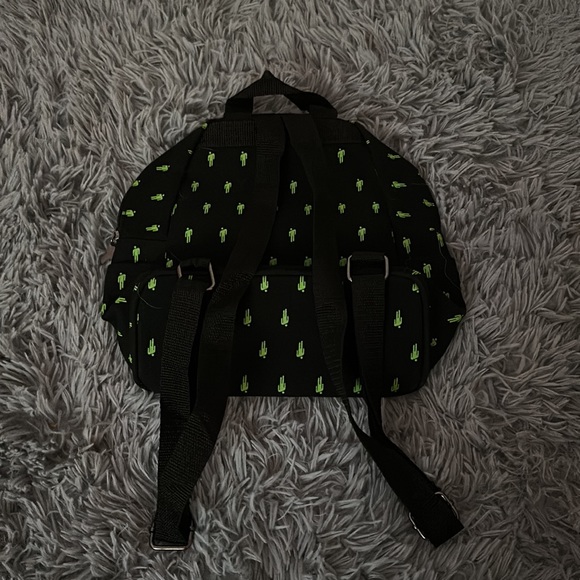 Hot Topic Billie Eilish Mini Backpack Black Neon Green Pockets Bag, Merch, Cool - Picture 3 of 4